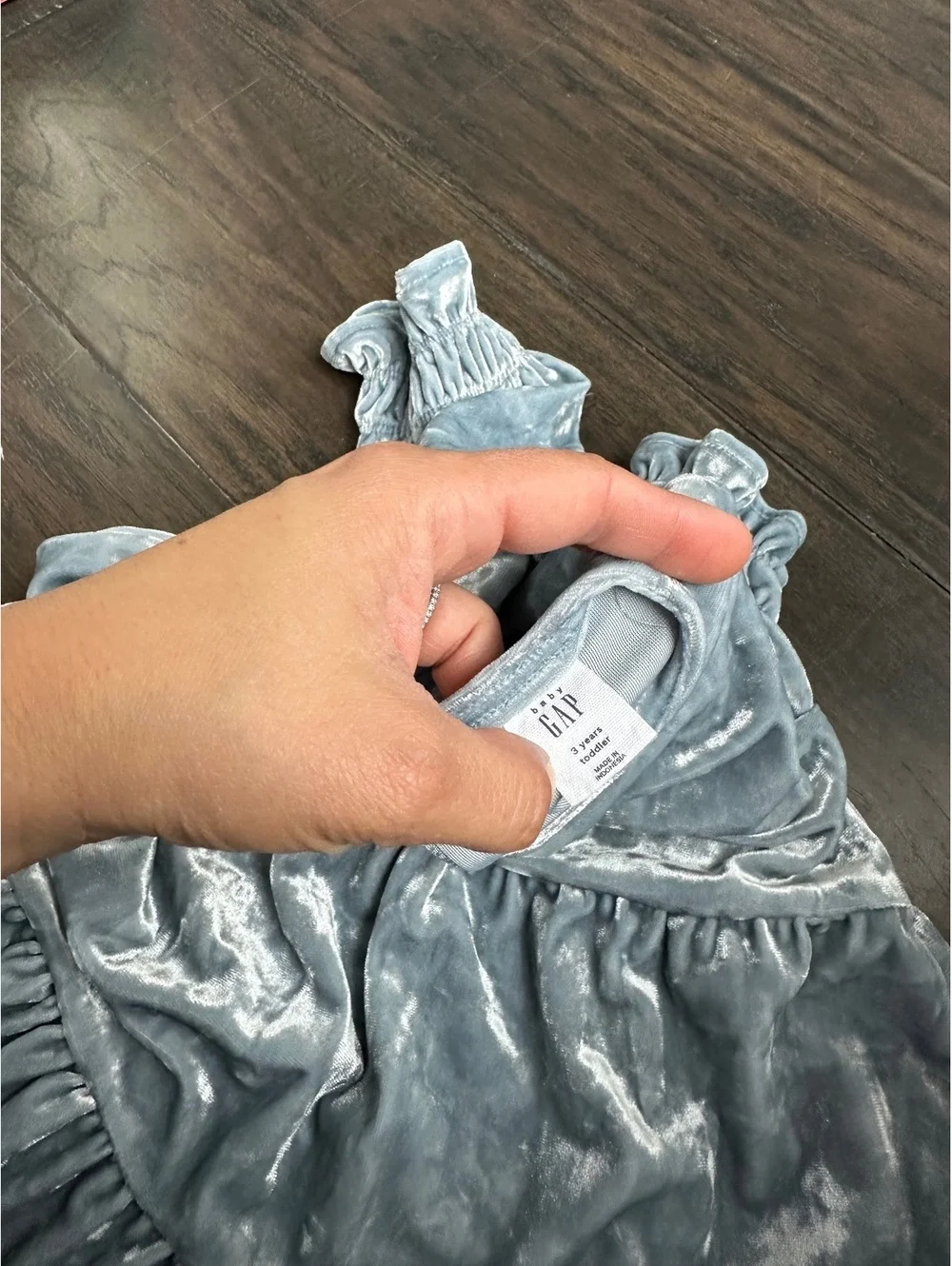 Gap Girl's Grey Velour Dress Size 3